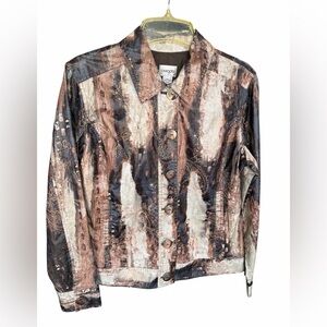 CHICOS Lightweight Paisley Embroidered Jacket Chico’s size 1